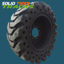 Set of 2, 12x16.5/ 33x12-20 Backhoe Solid Rubber Tires for 4 Wheel Drive